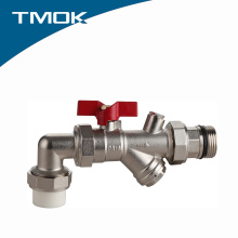 Winkel-Art PPR-Kugelventil mit Filter und Wettbewerbsvorteil in TMOK valvula